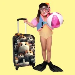 NoBoringSuitcases.com® Koffer - Handbagagekoffer - Kat - Dieren - Poes - Patronen - Trolley Op Wieltjes - Past Binnen 55x40x20 Cm En 55x35x25 Cm - Reiskoffers -Voyago Winkel 1200x1200 1320
