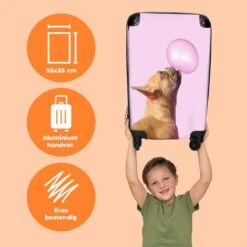 NoBoringSuitcases.com® Kinderkoffer - Hond - Dieren - Kauwgom - Roze - Kinderen - Trolley Kinderen - Past Binnen 55x40x20 Cm En 55x35x25 Cm - Reiskoffer Met Wielen - Koffertje 16 NoBoringSuitcases.com® Kinderkoffer - Hond - Dieren - Kauwgom - Roze - Kinderen - Trolley Kinderen - Past Binnen 55x40x20 Cm En 55x35x25 Cm - Reiskoffer Met Wielen - Koffertje -Voyago Winkel 1200x1200 1344
