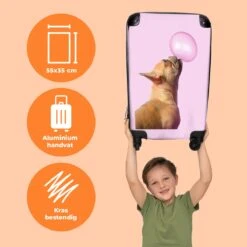 NoBoringSuitcases.com® Kinderkoffer - Hond - Dieren - Kauwgom - Roze - Kinderen - Trolley Kinderen - Past Binnen 55x40x20 Cm En 55x35x25 Cm - Reiskoffer Met Wielen - Koffertje 23 NoBoringSuitcases.com® Kinderkoffer - Hond - Dieren - Kauwgom - Roze - Kinderen - Trolley Kinderen - Past Binnen 55x40x20 Cm En 55x35x25 Cm - Reiskoffer Met Wielen - Koffertje -Voyago Winkel 1200x1200 1351