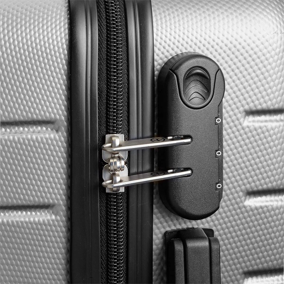 Swiss Alpine 2.0 - Handbagage Koffer - 55x35x20 Cm - 4 Wielen - Zilver 7 Swiss Alpine 2.0 - Handbagage Koffer - 55x35x20 Cm - 4 Wielen - Zilver - Afbeelding 5