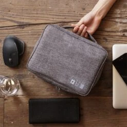 Travelorganizer Electronica Grijs - Reis Organiser Oplader - Opberger Vakantie / Travel - Reisorganizer -Voyago Winkel 1200x1200 1466