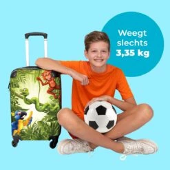 NoBoringSuitcases.com® Koffer Groot - Jungle - Dieren - Groen - Kinderen - Trolley Koffer Met TSA-slot - Met Wielen - 90 Liter - Reiskoffer - 66 Cm -Voyago Winkel 1200x1200 1606