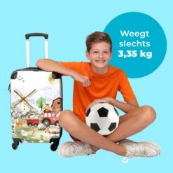 NoBoringSuitcases.com® Koffer Groot - Boerderij - Dieren - Trekker - Jongens - Trolley Koffer Met TSA-slot - Met Wielen - 90 Liter - Reiskoffer - 66 Cm -Voyago Winkel 1200x1200 1681