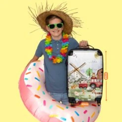 NoBoringSuitcases.com® Koffer Groot - Boerderij - Dieren - Trekker - Jongens - Trolley Koffer Met TSA-slot - Met Wielen - 90 Liter - Reiskoffer - 66 Cm -Voyago Winkel 1200x1200 1685
