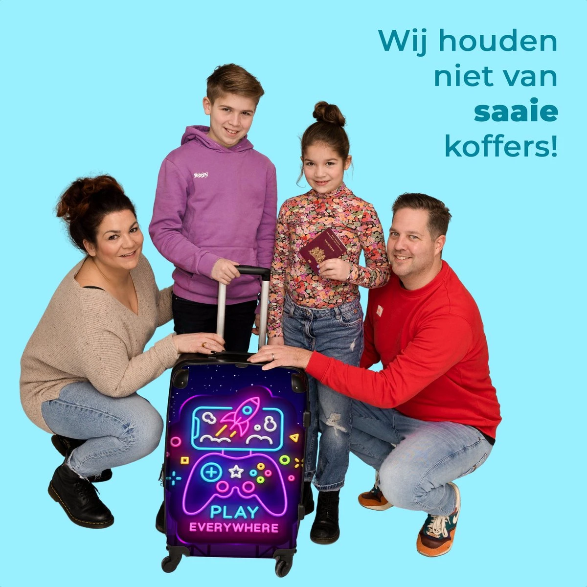 NoBoringSuitcases.com® Koffer Groot - Gaming - Console - Neon - Jongens - Trolley Koffer Met TSA-slot - Met Wielen - 90 Liter - Reiskoffer - 66 Cm 7 NoBoringSuitcases.com® Koffer Groot - Gaming - Console - Neon - Jongens - Trolley Koffer Met TSA-slot - Met Wielen - 90 Liter - Reiskoffer - 66 Cm - Afbeelding 5