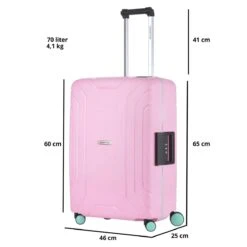 CarryOn Steward TSA Reiskoffer - 65cm Trolley Met Kliksloten - Dubbele Wielen - Roze 24 CarryOn Steward TSA Reiskoffer - 65cm Trolley Met Kliksloten - Dubbele Wielen - Roze -Voyago Winkel 1200x1200 1847