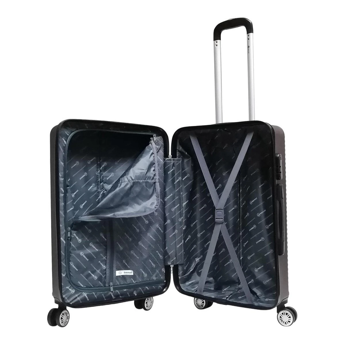 Benzi Munera Medium Koffer - 65 Cm - Bordeaux Rood 4 Benzi Munera Medium Koffer - 65 Cm - Bordeaux Rood - Afbeelding 2