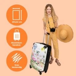 NoBoringSuitcases.com® Koffer Groot - Eenhoorn - Luchtballon - Meisjes - Regenboog - Trolley Koffer Met TSA-slot - Met Wielen - 90 Liter - Reiskoffer - 66 Cm -Voyago Winkel 1200x1200 2013