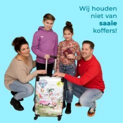 NoBoringSuitcases.com® Koffer Groot - Eenhoorn - Luchtballon - Meisjes - Regenboog - Trolley Koffer Met TSA-slot - Met Wielen - 90 Liter - Reiskoffer - 66 Cm -Voyago Winkel 1200x1200 2015
