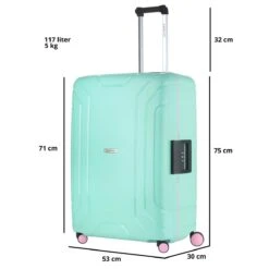 CarryOn Steward TSA Reiskoffer - 75cm Trolley Met Kliksloten - Dubbele Wielen - Mint -Voyago Winkel 1200x1200 2212