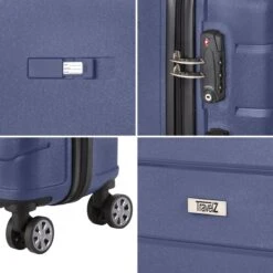 TravelZ Big Bars Kofferset - Trolleyset 3-delig Met TSA-slot - Blauw -Voyago Winkel 1200x1200 2234