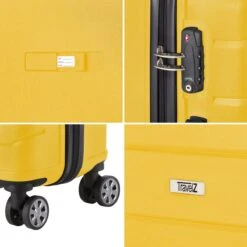 TravelZ Big Bars Kofferset - Trolleyset 3-delig Met TSA-slot - Geel -Voyago Winkel 1200x1200 2313
