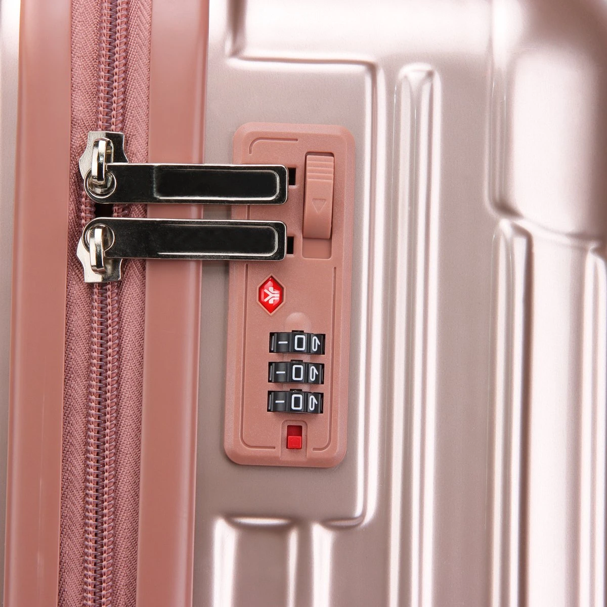 Royal Swiss - Reis Koffer - 76cm - Cijferslot- Lichtgewicht Koffer - 4 Wielen - Rose Gold 9 Royal Swiss - Reis Koffer - 76cm - Cijferslot- Lichtgewicht Koffer - 4 Wielen - Rose Gold - Afbeelding 7