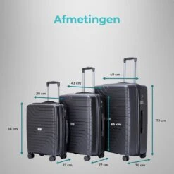 Legage Kofferset - Kofferset 3-Delig - Inclusief TSA Sloten - 1 Handbagage Koffer - Trolley - Zwart 19 Legage Kofferset - Kofferset 3-Delig - Inclusief TSA Sloten - 1 Handbagage Koffer - Trolley - Zwart -Voyago Winkel 1200x1200 2466