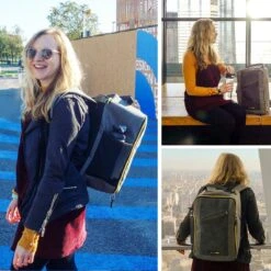 CabinMax Manhatten – Handbagage 20L – Rugzak – Schooltas - 40x20x25 Cm – Compact Reistas – Lichtgewicht – Grijs/Blauw -Voyago Winkel 1200x1200 2566