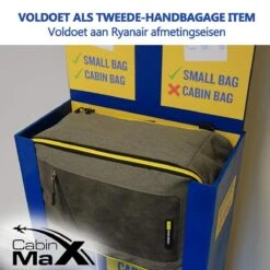 CabinMax Manhatten – Handbagage 20L – Rugzak – Schooltas - 40x20x25 Cm – Compact Reistas – Lichtgewicht – Grijs/Blauw -Voyago Winkel 1200x1200 2569