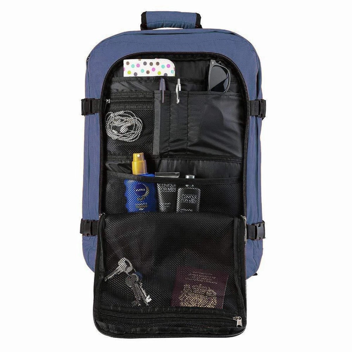 CabinMax Metz Reistas– Handbagage 30L - Rugzak – Backpack - 45x35x20cm – Lichtgewicht - Blauw (MZ 30-BE) 5 CabinMax Metz Reistas– Handbagage 30L - Rugzak – Backpack - 45x35x20cm – Lichtgewicht - Blauw (MZ 30-BE) - Afbeelding 3