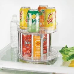 Lazy Susan Draaiplateau Met Verdieping, 23 X 23 X 24, Kunststof, Transparant - IDesign | Linus -Voyago Winkel 1200x1200 2633