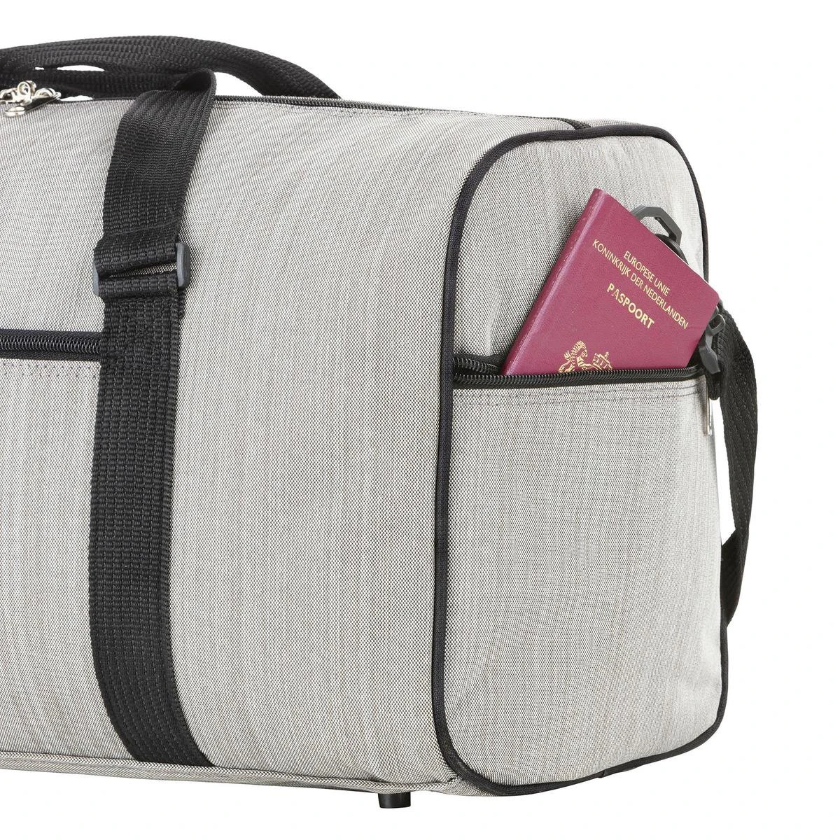 TravelZ Hipster Reistas | 36 Liter Compacte Weekendtas | 53 X 28 X 24cm | Grijs 7 TravelZ Hipster Reistas | 36 Liter Compacte Weekendtas | 53 X 28 X 24cm | Grijs - Afbeelding 5