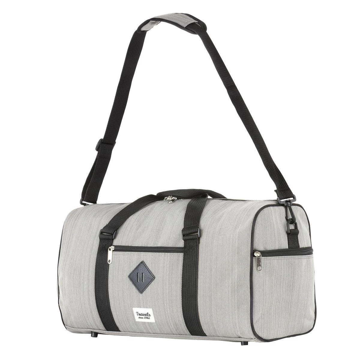 TravelZ Hipster Reistas | 36 Liter Compacte Weekendtas | 53 X 28 X 24cm | Grijs 9 TravelZ Hipster Reistas | 36 Liter Compacte Weekendtas | 53 X 28 X 24cm | Grijs - Afbeelding 7