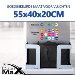 CabinMax Metz Reistas– Handbagage 44L- Rugzak – Schooltas - Backpack 55x40x20cm – Lichtgewicht - Zwart (MZ BK) 15 CabinMax Metz Reistas– Handbagage 44L- Rugzak – Schooltas - Backpack 55x40x20cm – Lichtgewicht - Zwart (MZ BK) -Voyago Winkel 1200x1200 2746