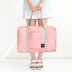 Merkloos Duffelbag - Reistas - Sporttas - Opvouwbare Reistas - Weekendtas - Strandtas - Roze -Voyago Winkel 1200x1200 2801