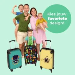 NoBoringSuitcases.com® Koffer - Monster - Kleuren - Kinderen - Ruimte - Past Binnen 55x40x20 Cm En 55x35x25 Cm - Handbagage - Trolley - Fotokoffer - Cabin Size - Print -Voyago Winkel 1200x1200 284