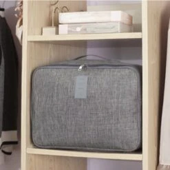 Merkloos TDR-Organiser Opbergtas-reistas Handbagage -Luxe Organizer Voor Kleren En Toiletartikelen -Grijs -Voyago Winkel 1200x1200 2859