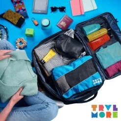 TRVLMORE Reistas - Rugzak - Handbagage Weekendtas - Backpack - Waterafstotend - 40L - Zwart -Voyago Winkel 1200x1200 2864