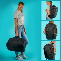 TRVLMORE Reistas - Rugzak - Handbagage Weekendtas - Backpack - Waterafstotend - 40L - Zwart -Voyago Winkel 1200x1200 2865