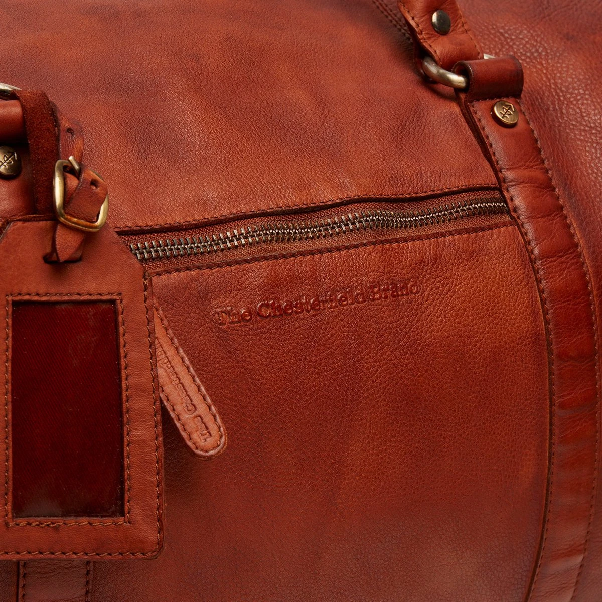 The Chesterfield Brand Leren Weekendtas Cognac Sydney Black Label 7 The Chesterfield Brand Leren Weekendtas Cognac Sydney Black Label - Afbeelding 5