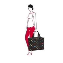 Reisenthel Mini Maxi Touringbag Reistas - Opvouwbaar - 40L - Dots Zwart -Voyago Winkel 1200x1200 3038
