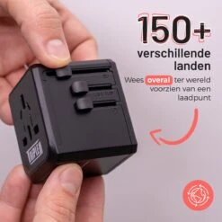 Triple J® Universele Wereldstekker – Internationale Reisstekker – 150+ Landen - Zwart -Voyago Winkel 1200x1200 3207