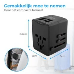 Nuvance - Universele Wereldstekker - Met 4 USB Poorten - Internationale Reisstekker - Amerika En Engeland - Reisadapter Voor 150+ Landen -Voyago Winkel 1200x1200 3252
