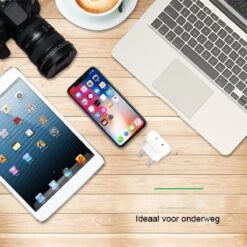 Wereldstekker USA Naar EU - Wit -Voyago Winkel 1200x1200 3254