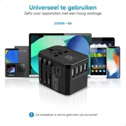 Smath Reisstekker Universeel Met 5 USB Poorten – Engeland – Amerika – Italie – USA – UK – Australie – Wereldstekker -Voyago Winkel 1200x1200 3311