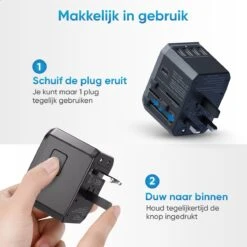 Smath Reisstekker Universeel Met 5 USB Poorten – Engeland – Amerika – Italie – USA – UK – Australie – Wereldstekker -Voyago Winkel 1200x1200 3312