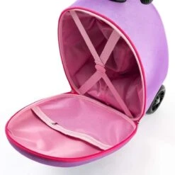 Kinderstep | Reiskoffer Met Wielen - FDBW - Koffer Kinderen | Paarse Eenhoorn | Step Met 3 Wielen - Bouncy Box 50 Kilo 40x20x25 Cm + Nekkussen Vliegtuig -Voyago Winkel 1200x1200 342
