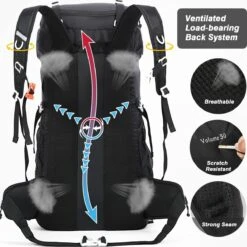 Merkloos Hiking Backpack 50L, Men Women Waterproof Trekking Backpack Travel Backpack Outdoor Hiking Backpack With Rain Cover, Backpacker Backpack For Hiking, Mountaineering, Camping, Travel Sports 12 Merkloos Hiking Backpack 50L, Men Women Waterproof Trekking Backpack Travel Backpack Outdoor Hiking Backpack With Rain Cover, Backpacker Backpack For Hiking, Mountaineering, Camping, Travel Sports -Voyago Winkel 1200x1200 3501