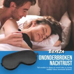 Beyeza Slaapmasker – Zijden - Oogmasker Slaap – Vrouwen - Mannen – Kinderen – Slaapmaskers - Verduistering– Slaapmasker Zijde– Nachtmasker – 2 STUKS -Voyago Winkel 1200x1200 3515