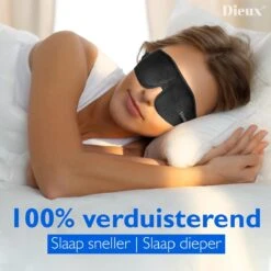 Dieux® - Luxe 3D Slaapmasker - Zwart - Oogmasker - Nachtmasker - 100% Verduisterend – Slapen - Incl. Oordoppen En Opbergzakje – Slaap – Reismasker – Powernap – Yoga – Reizen - Pasen -Voyago Winkel 1200x1200 3539
