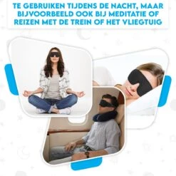 Go Quality Slaapmasker - Oogmasker - Slaapmasker Kinderen - Oogmakser Wallen - Eye Mask - 100% Verduisterend - Ademend Materiaal - One Size - Inclusief Gratis E-boek Met Slaaptips -Voyago Winkel 1200x1200 3547