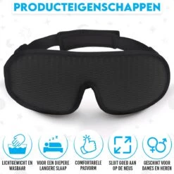 Go Quality Slaapmasker - Oogmasker - Slaapmasker Kinderen - Oogmakser Wallen - Eye Mask - 100% Verduisterend - Ademend Materiaal - One Size - Inclusief Gratis E-boek Met Slaaptips -Voyago Winkel 1200x1200 3548