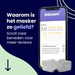 Soulsnooze® Luxe Traagschuim Slaapmasker Vrouwen & Mannen – Grijs Katoen – 100% Verduisterend Oogmasker Slaap – Inclusief Reistas -Voyago Winkel 1200x1200 3557