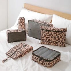 Qpacks - Loco Leopard Packing Cubes Set 6-delig - Waterdicht - Patroon - Tijgerprint - Toilettas - Koffer Organiser - Backpack -Voyago Winkel 1200x1200 3573