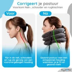 Good4You Memory Foam Reiskussen - Traagschuim Nek Kussen - Comfort Reiskussentje - Travel Pillow - Neksteun Voor Reis, Vliegtuig Of Auto - U-Vorm – Grijs -Voyago Winkel 1200x1200 3593