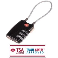Merkloos TSA Kofferslot 3 Cijferig - Reisslot – Reis Cijferslot – Cijferhangslot - Hangslot - Hangslotje - Bagageslotjes – Slot Voor Bagage – USA Slotjes-Kluisslotje - Zwart - -Voyago Winkel 1200x1200 3653