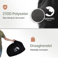 Sarhino Shield Premium Flightbag Voor Backpacks En Regenhoes - M 50-70l - Zwart - Flightbags -Voyago Winkel 1200x1200 3659