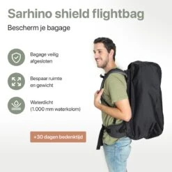 Sarhino Shield Premium Flightbag Voor Backpacks En Regenhoes - M 50-70l - Zwart - Flightbags -Voyago Winkel 1200x1200 3663