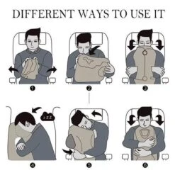 Framehack Zacht Opblaasbaar Reiskussen Inclusief 3D Slaapmasker,Oordopjes En Handig Opbergzakje - Travel Pillow - Nekkussen - LUXE REISKUSSEN - Multifunctioneel Kussen Voor Onderweg - Compact & Comfortabel – Reiskussen Vliegtuig,Auto En Trein - Grijs -Voyago Winkel 1200x1200 3679